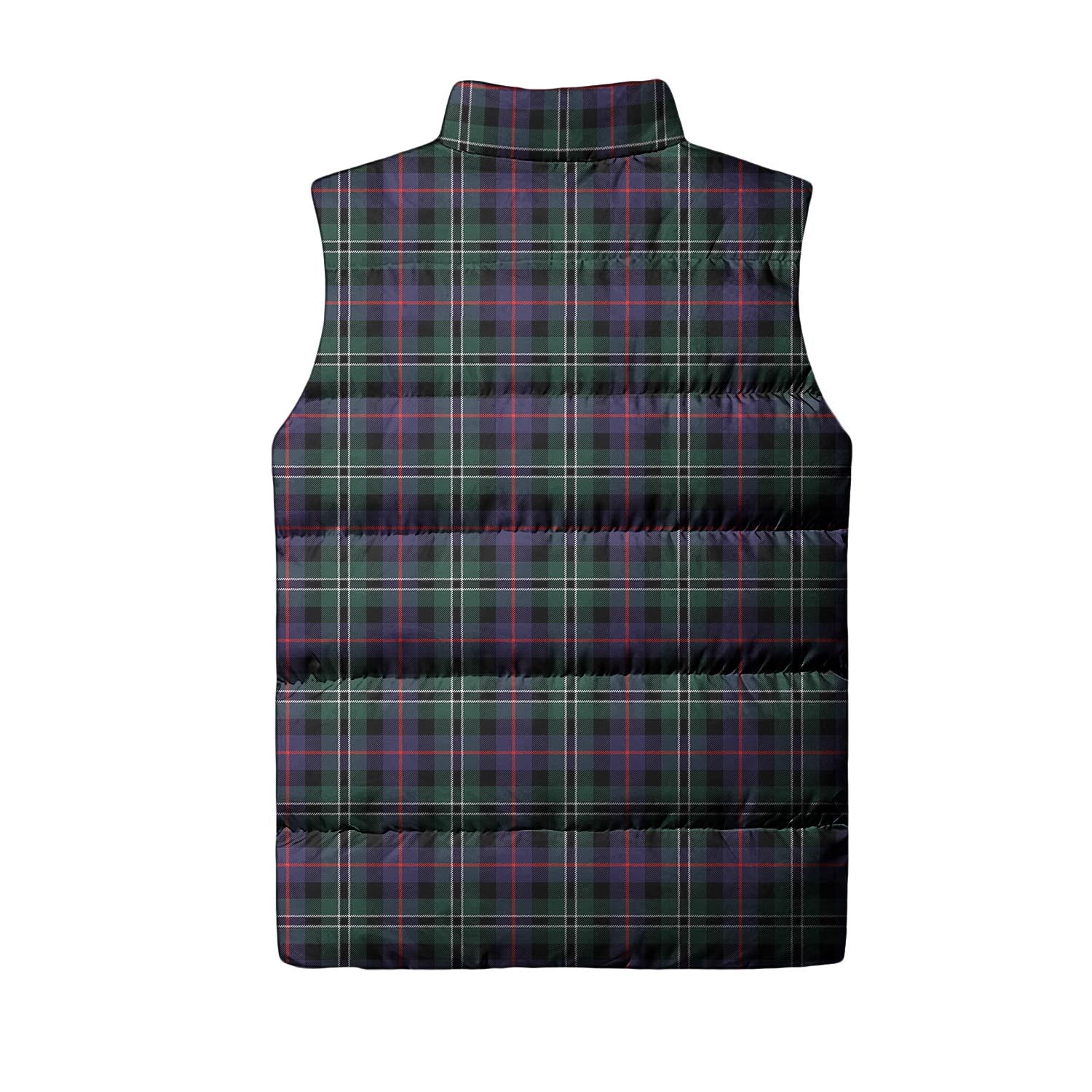 Rose Hunting Modern Tartan Sleeveless Puffer Jacket with Family Crest - Tartanvibesclothing