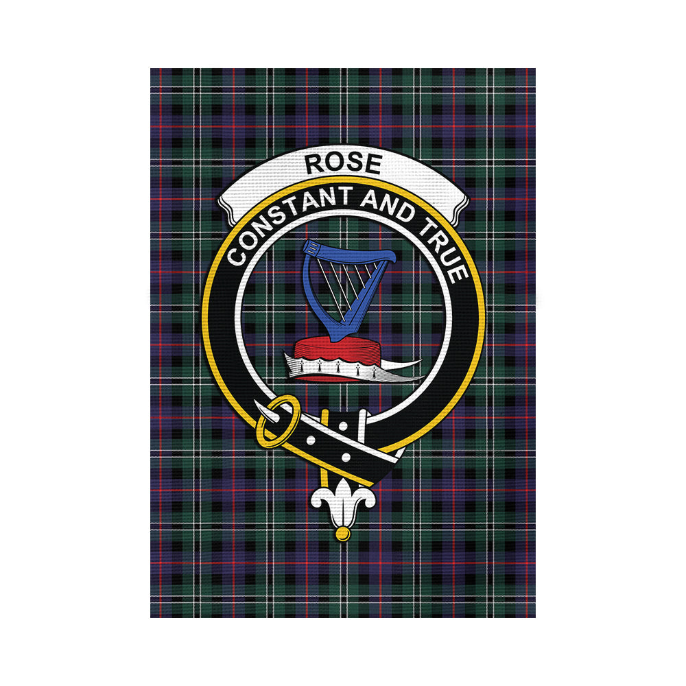 Rose Hunting Modern Tartan Flag with Family Crest - Tartan Vibes Clothing