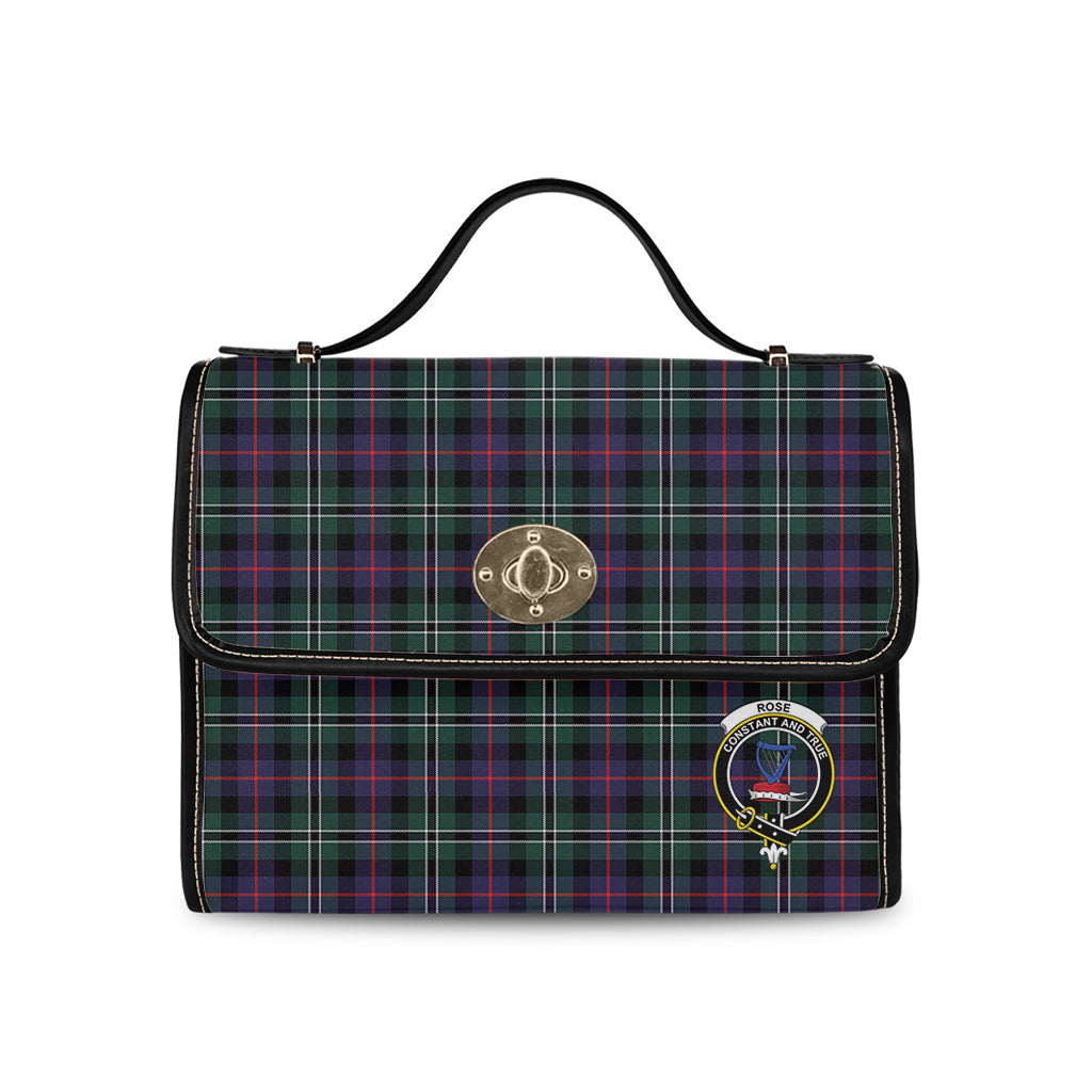 rose-hunting-modern-tartan-leather-strap-waterproof-canvas-bag-with-family-crest