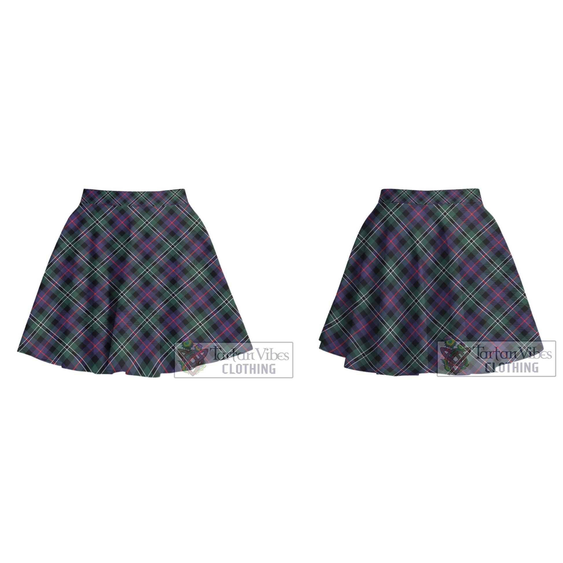 Tartan Vibes Clothing Rose Hunting Modern Tartan Women's Plated Mini Skirt