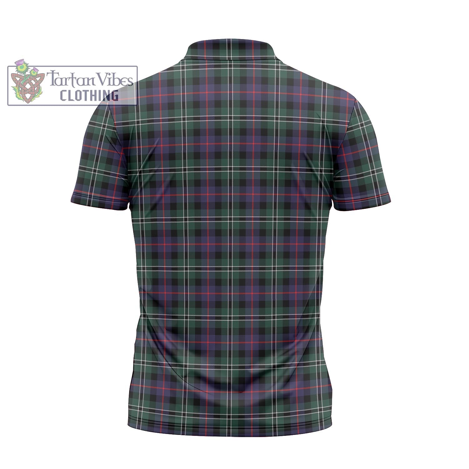 Tartan Vibes Clothing Rose Hunting Modern Tartan Zipper Polo Shirt with Family Crest