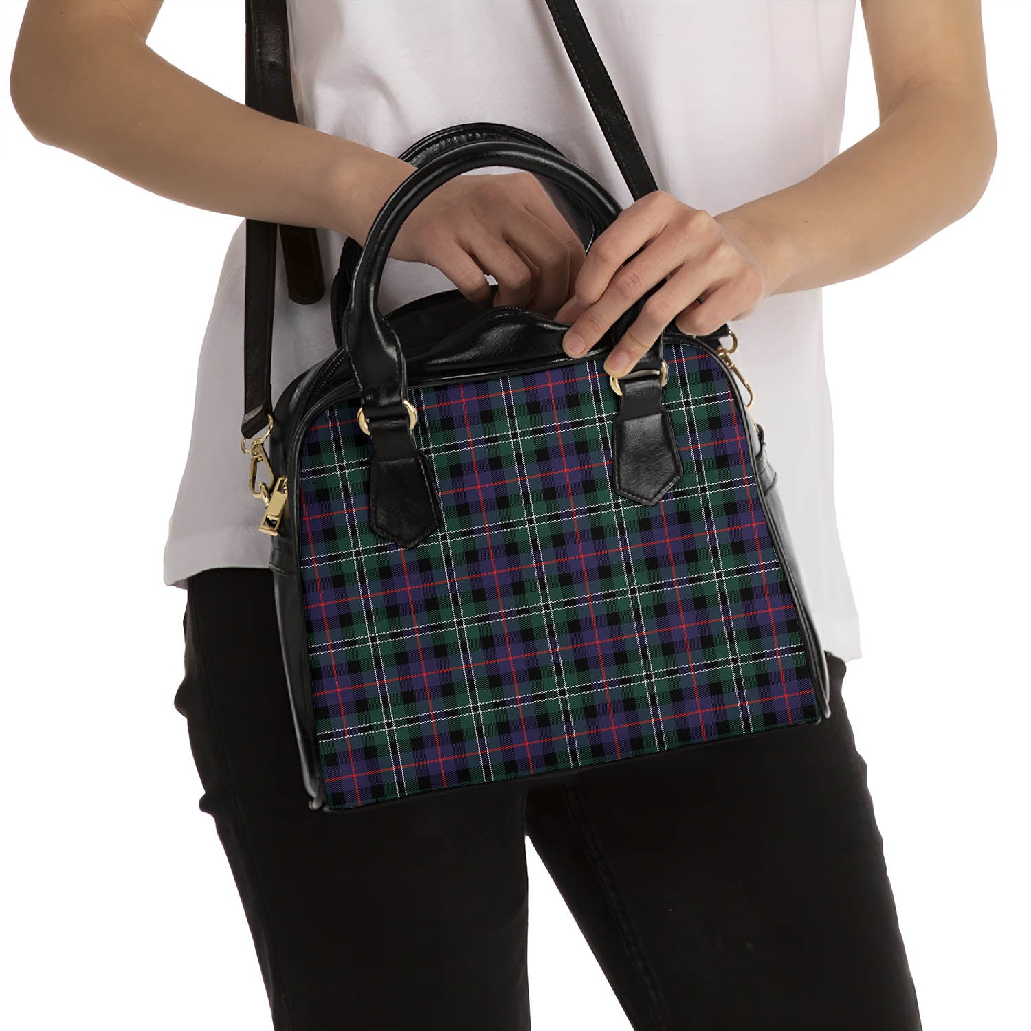 Rose Hunting Modern Tartan Shoulder Handbags - Tartanvibesclothing