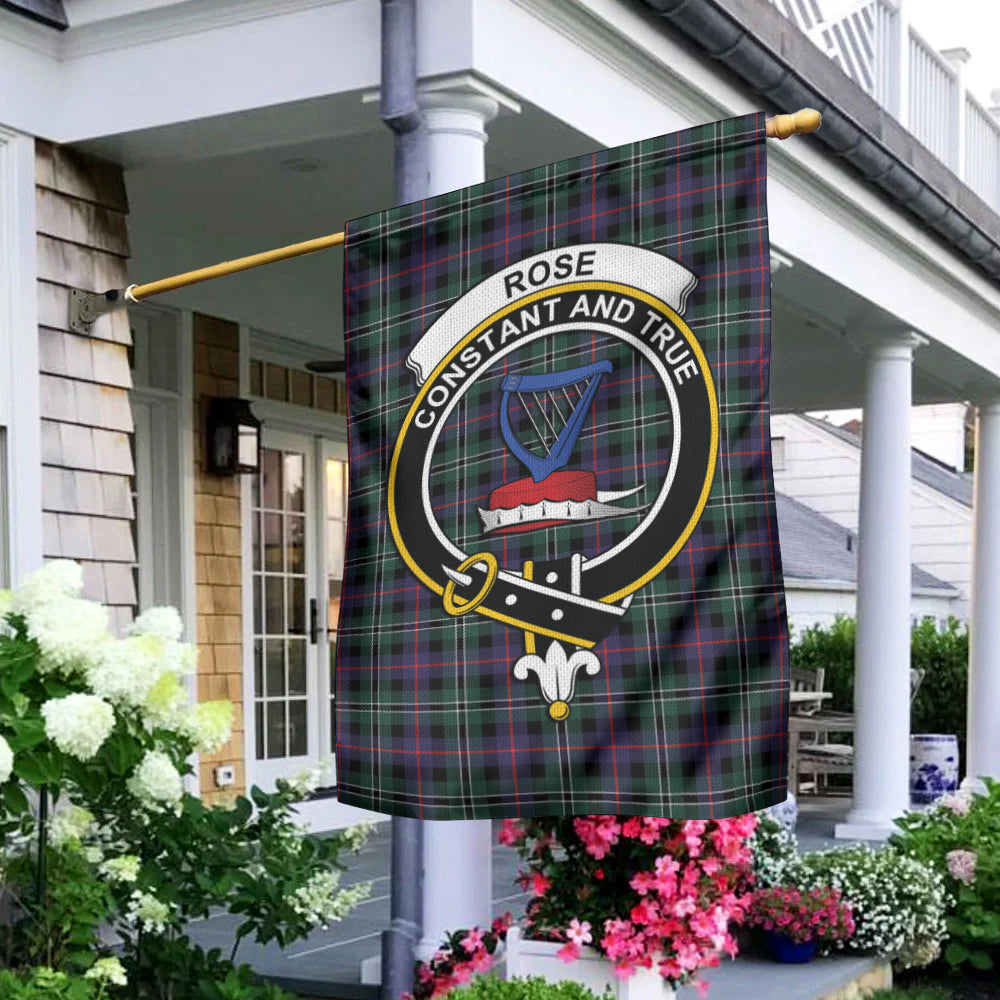 Rose Hunting Modern Tartan Flag with Family Crest - Tartan Vibes Clothing