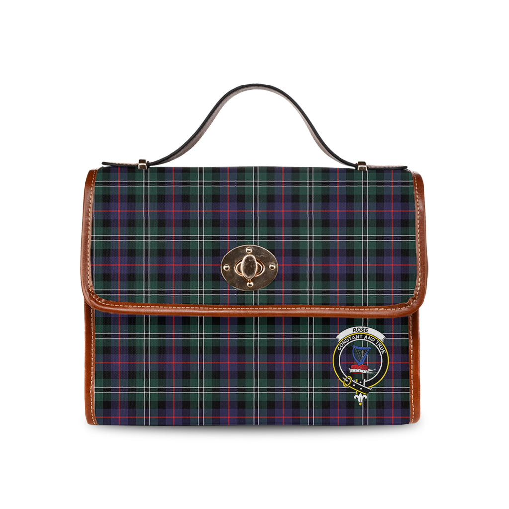 rose-hunting-modern-tartan-leather-strap-waterproof-canvas-bag-with-family-crest