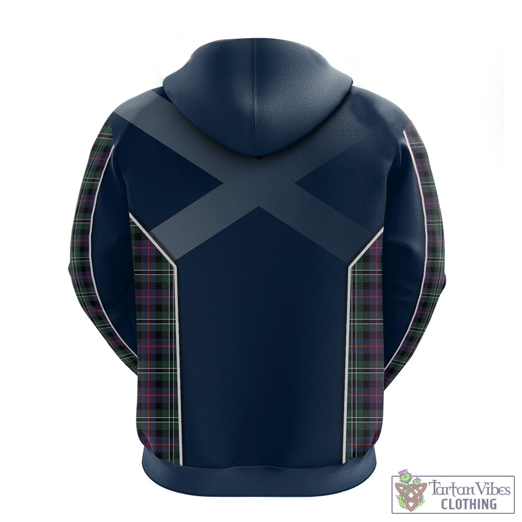 Tartan Vibes Clothing Rose Hunting Modern Tartan Hoodie with Family Crest and Scottish Thistle Vibes Sport Style