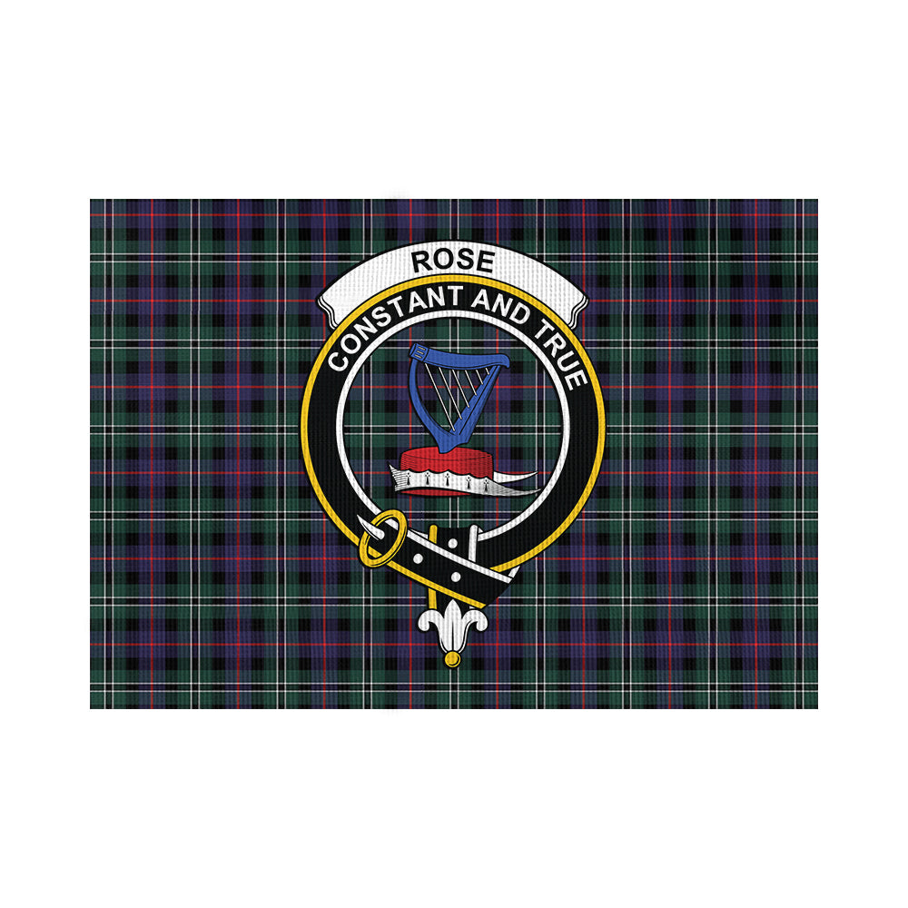 Rose Hunting Modern Tartan Flag with Family Crest - Tartan Vibes Clothing