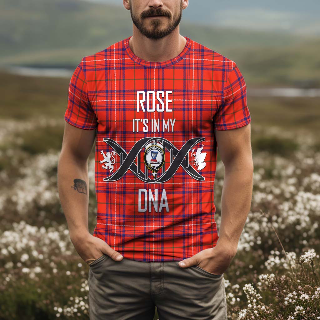 Tartan Vibes Clothing Rose Modern Tartan T-Shirt with Family Crest DNA In Me Style