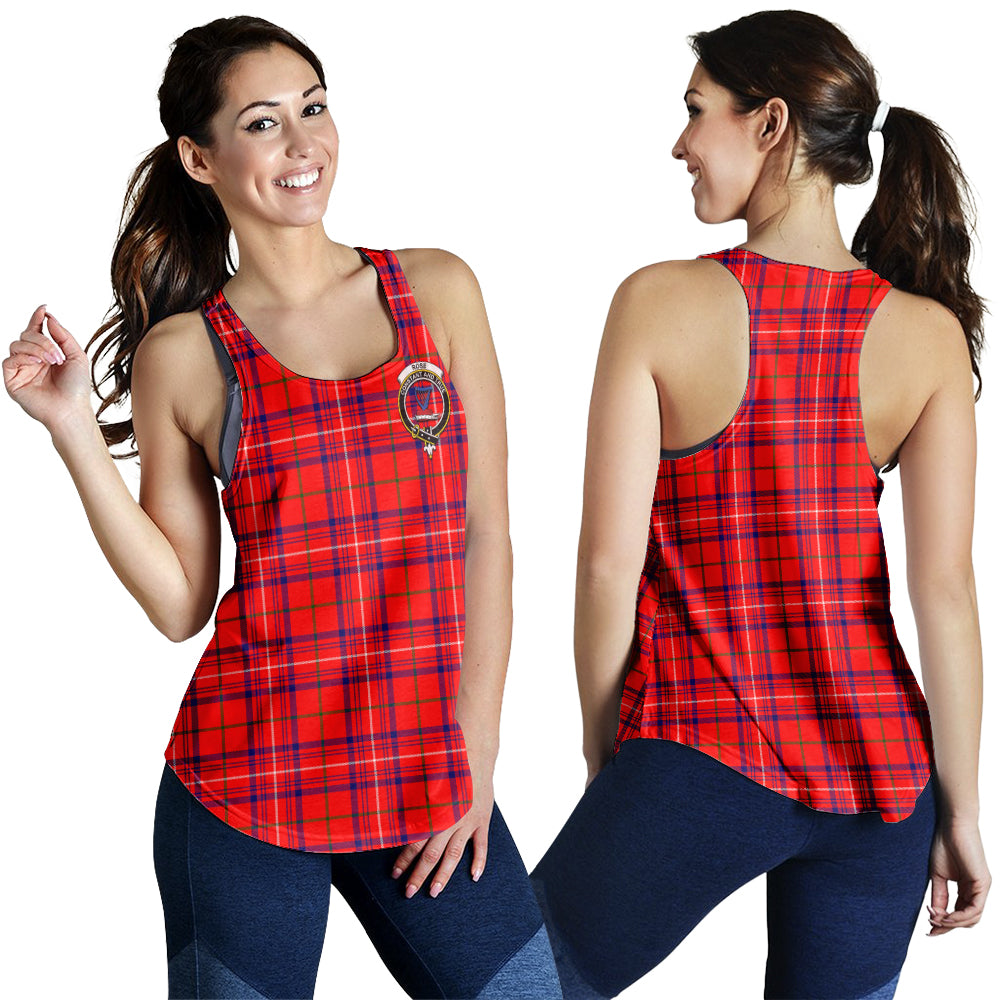 rose-modern-tartan-women-racerback-tanks-with-family-crest