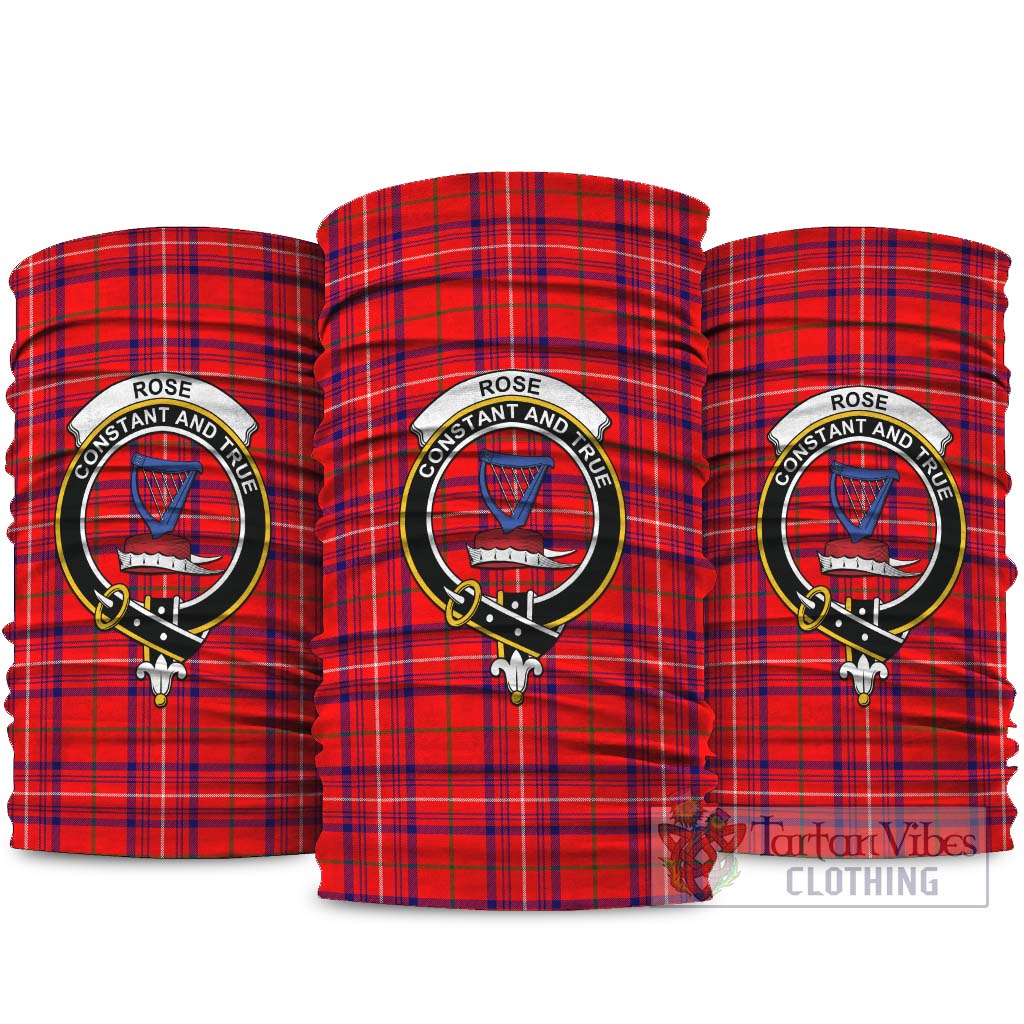 Rose Modern Tartan Neck Gaiters, Tartan Bandanas, Tartan Head Band with Family Crest