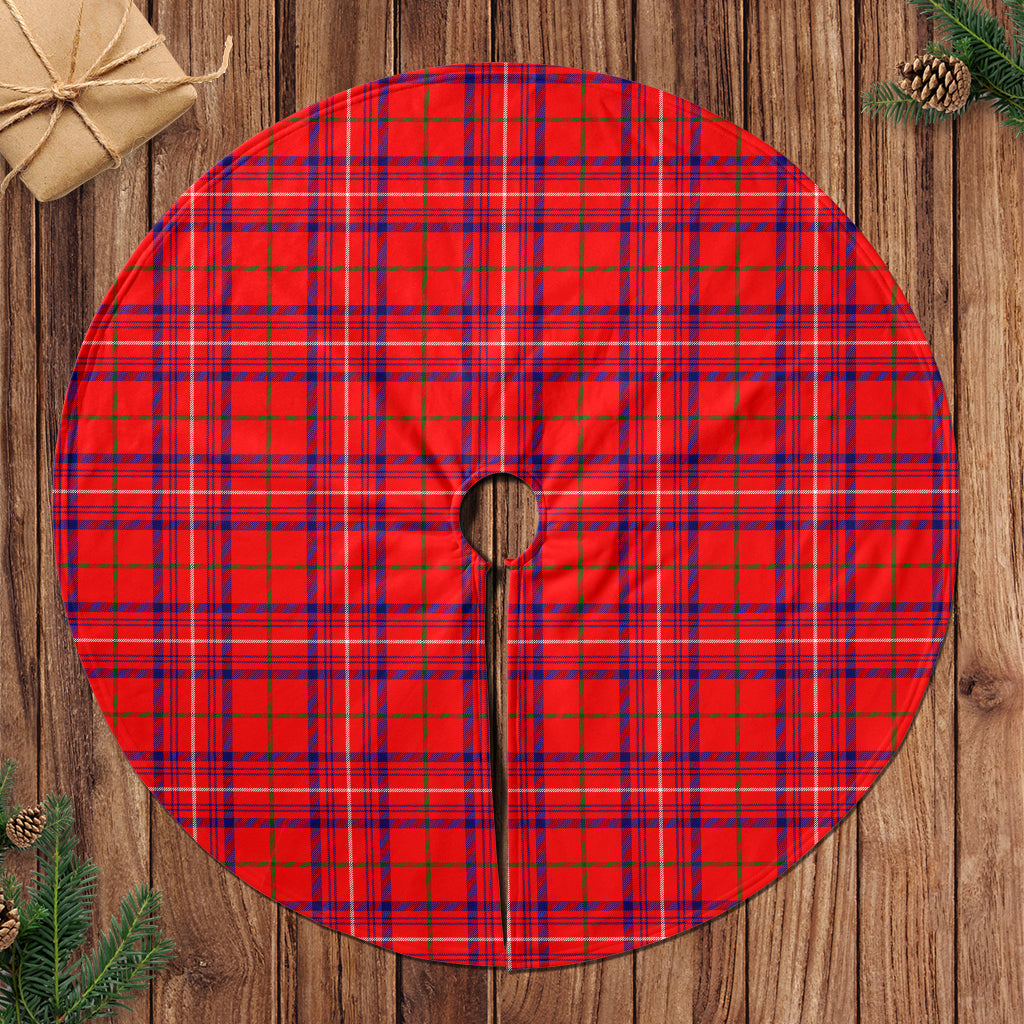 Rose Modern Tartan Christmas Tree Skirt - Tartanvibesclothing