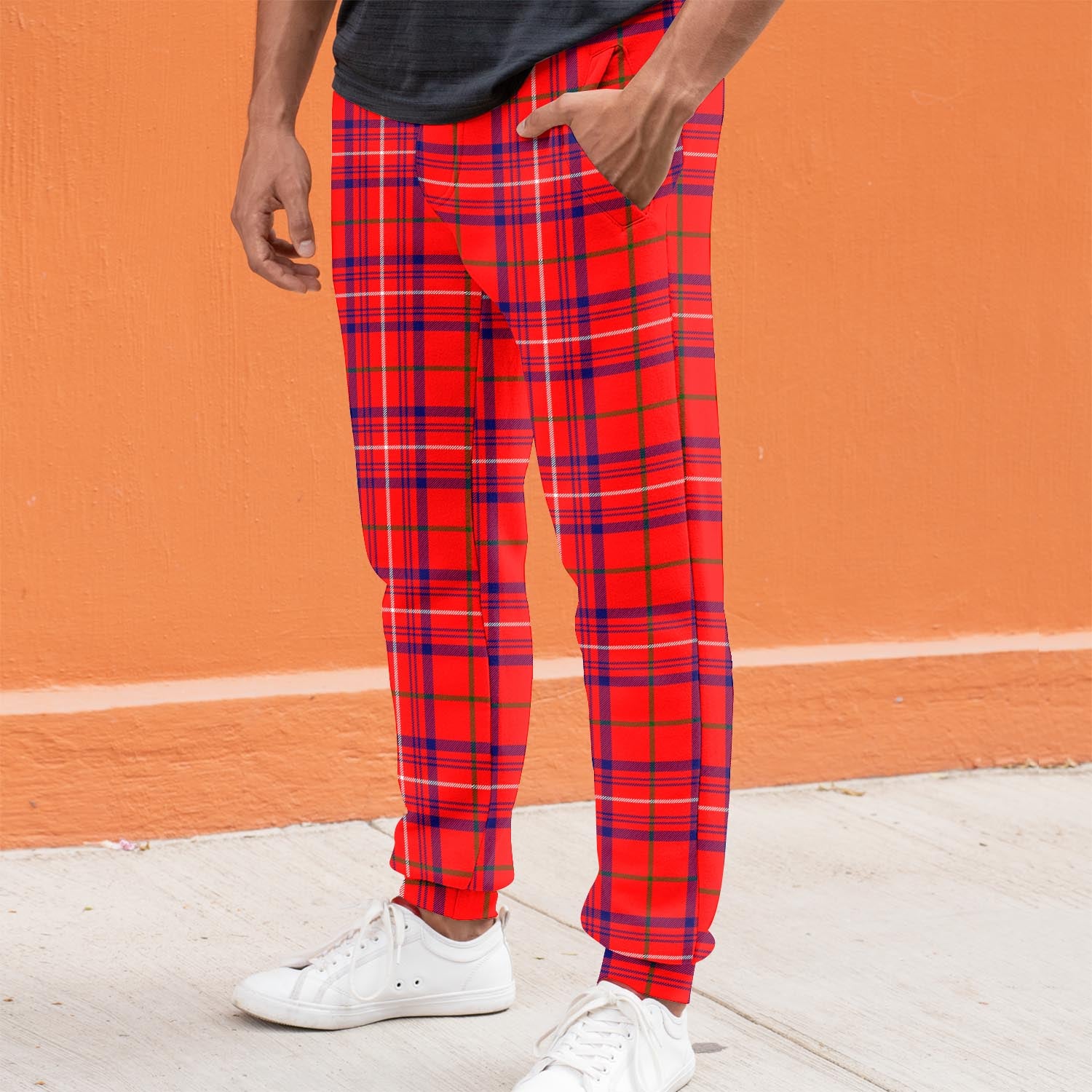 Rose Modern Tartan Joggers Pants S - Tartan Vibes Clothing