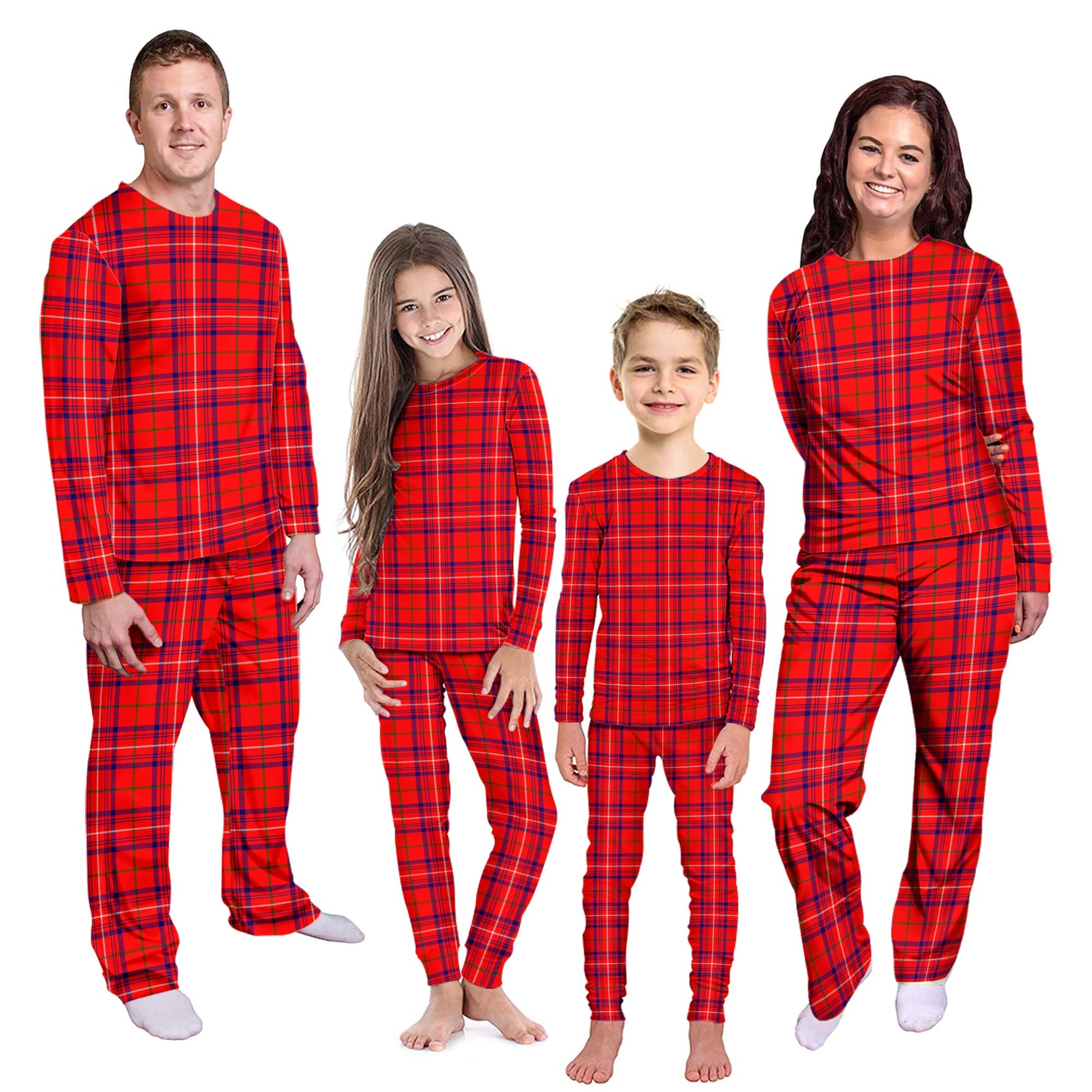 Rose Modern Tartan Pajamas Family Set Kid - Tartan Vibes Clothing