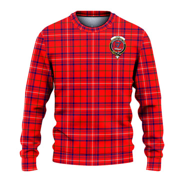 Rose Modern Tartan Ugly Sweater with Family Crest