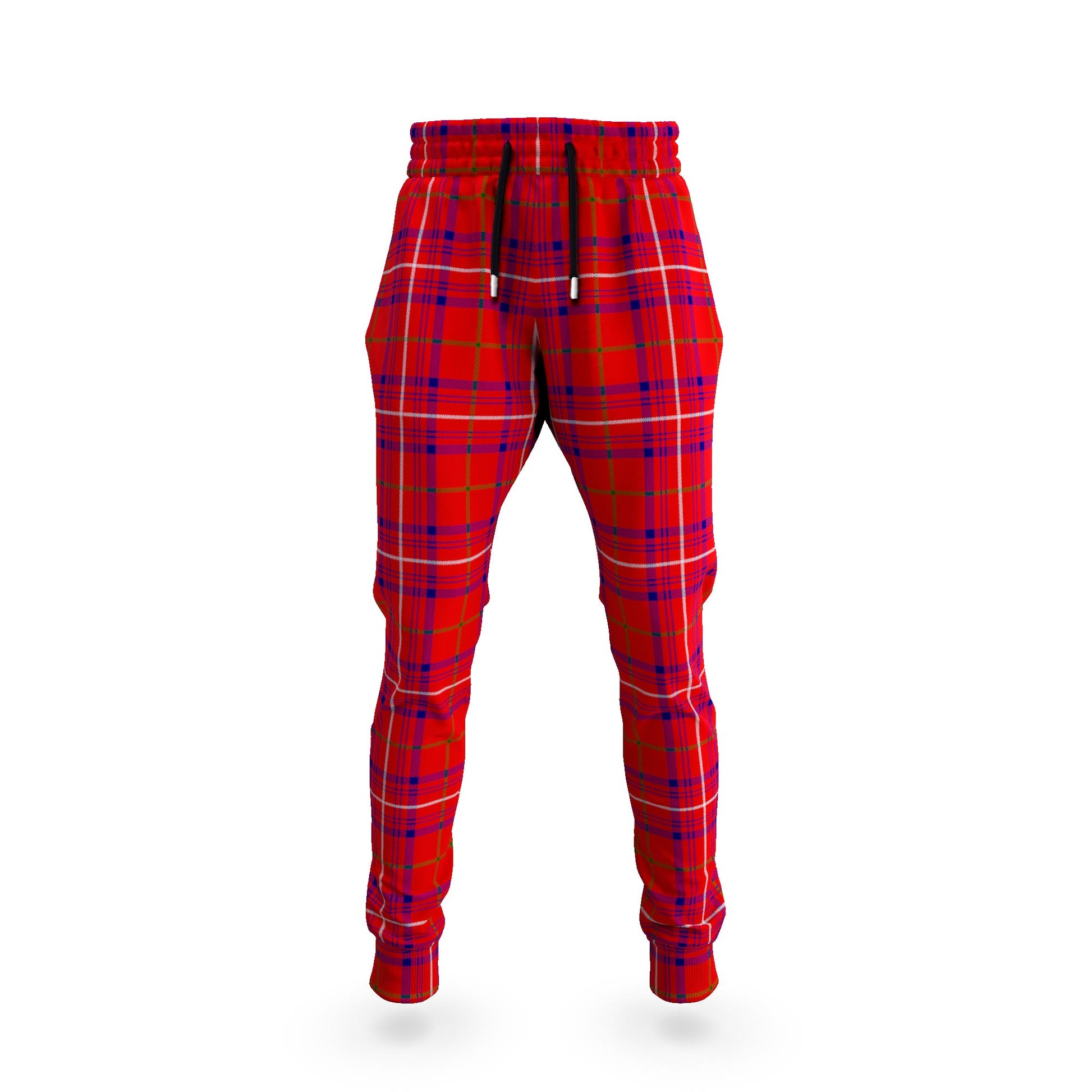 Rose Modern Tartan Joggers Pants 5XL - Tartan Vibes Clothing