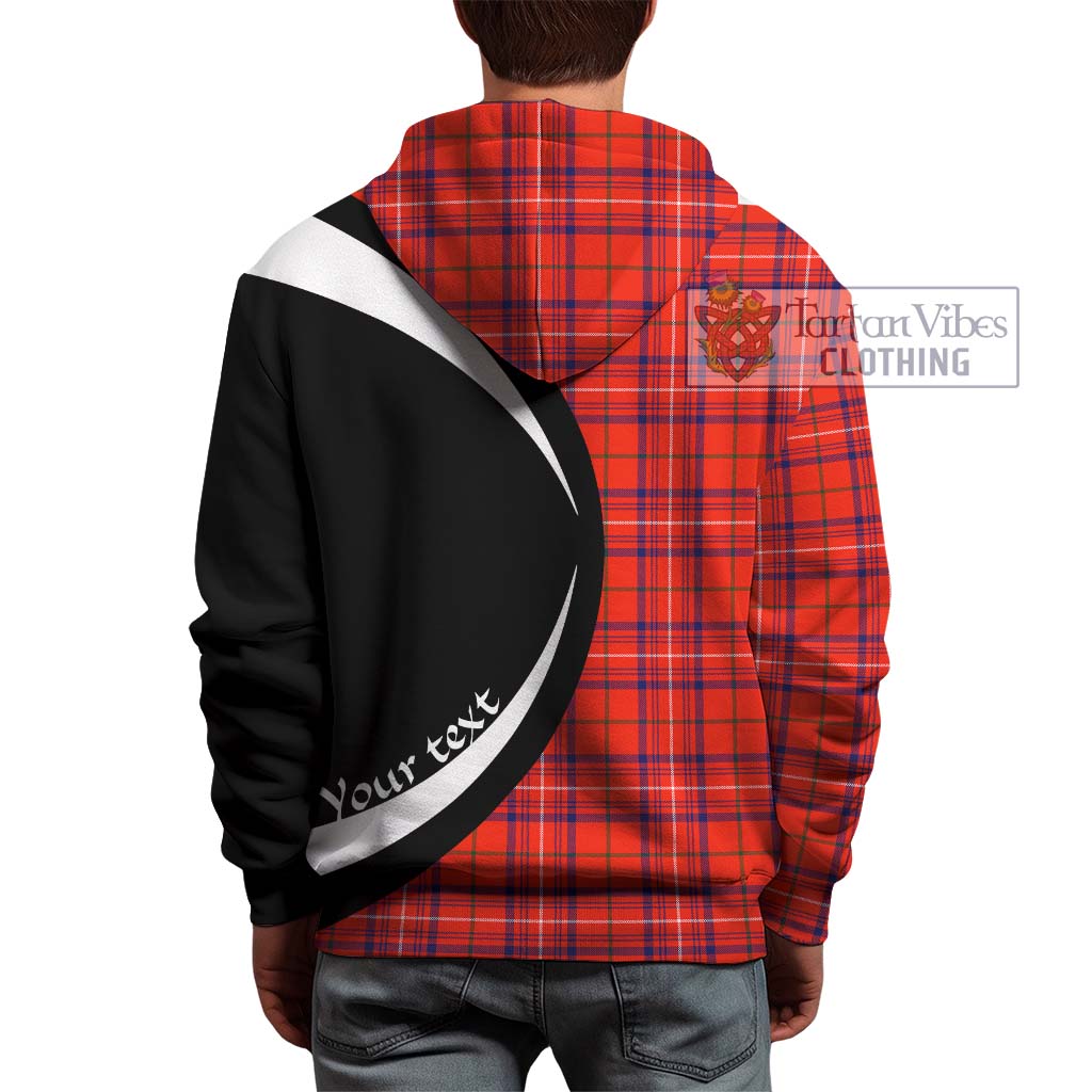 Rose Modern Tartan Hoodie with Family Crest Circle Style - Tartan Vibes Clothing