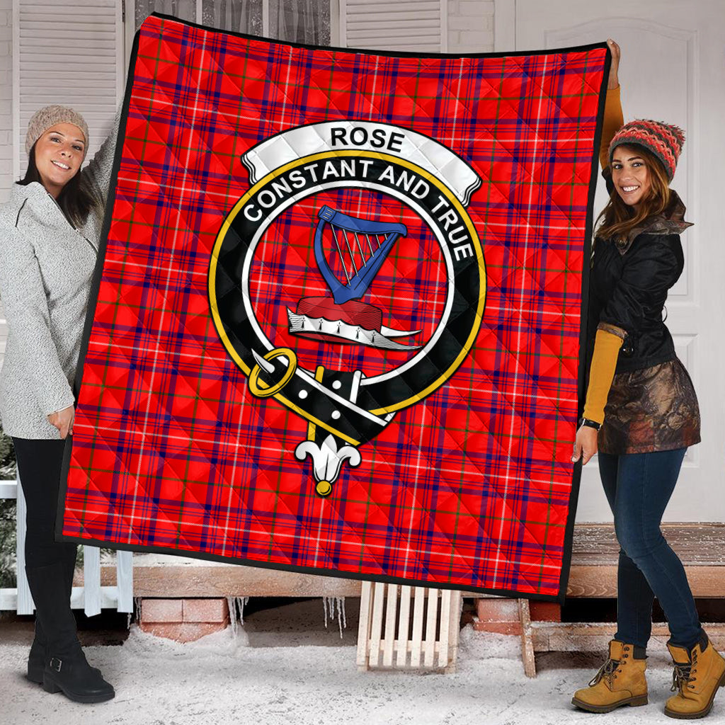 rose-modern-tartan-quilt-with-family-crest