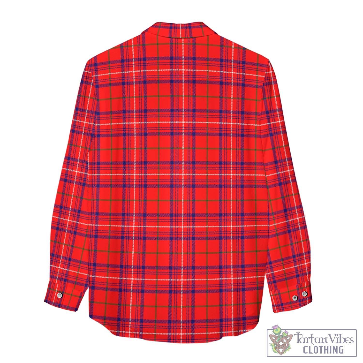 Tartan Vibes Clothing Rose Modern Tartan Womens Casual Shirt with Family Crest