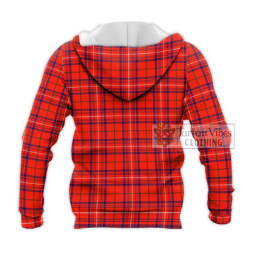 Rose Modern Tartan Knitted Hoodie with Family Crest DNA In Me Style