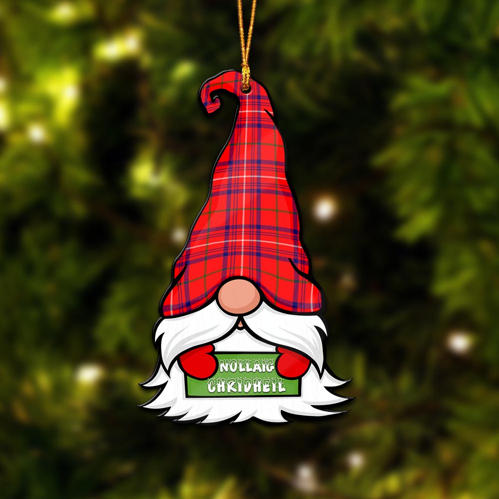 Rose Modern Gnome Christmas Ornament with His Tartan Christmas Hat - Tartan Vibes Clothing