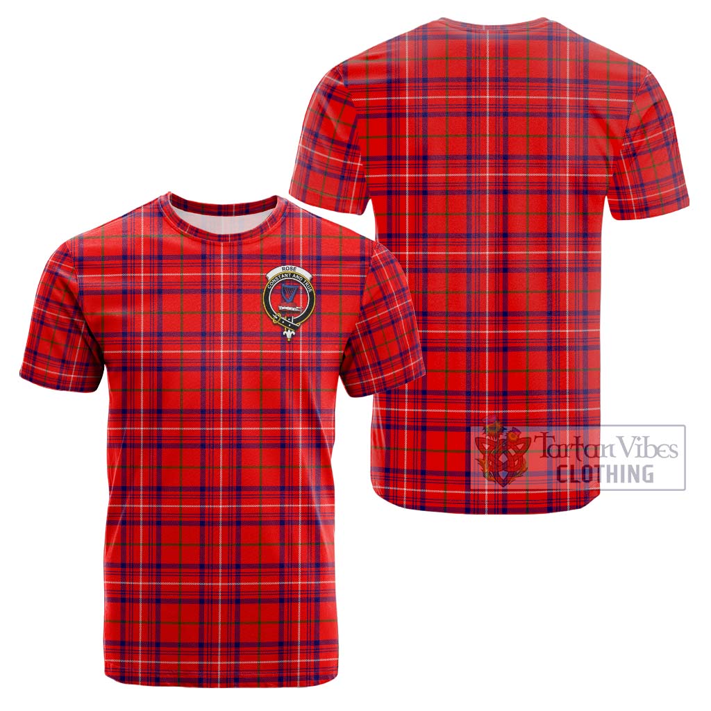 Tartan Vibes Clothing Rose Modern Tartan Cotton T-Shirt with Family Crest