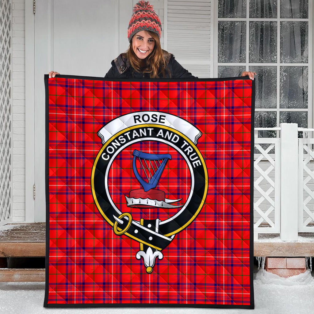 rose-modern-tartan-quilt-with-family-crest