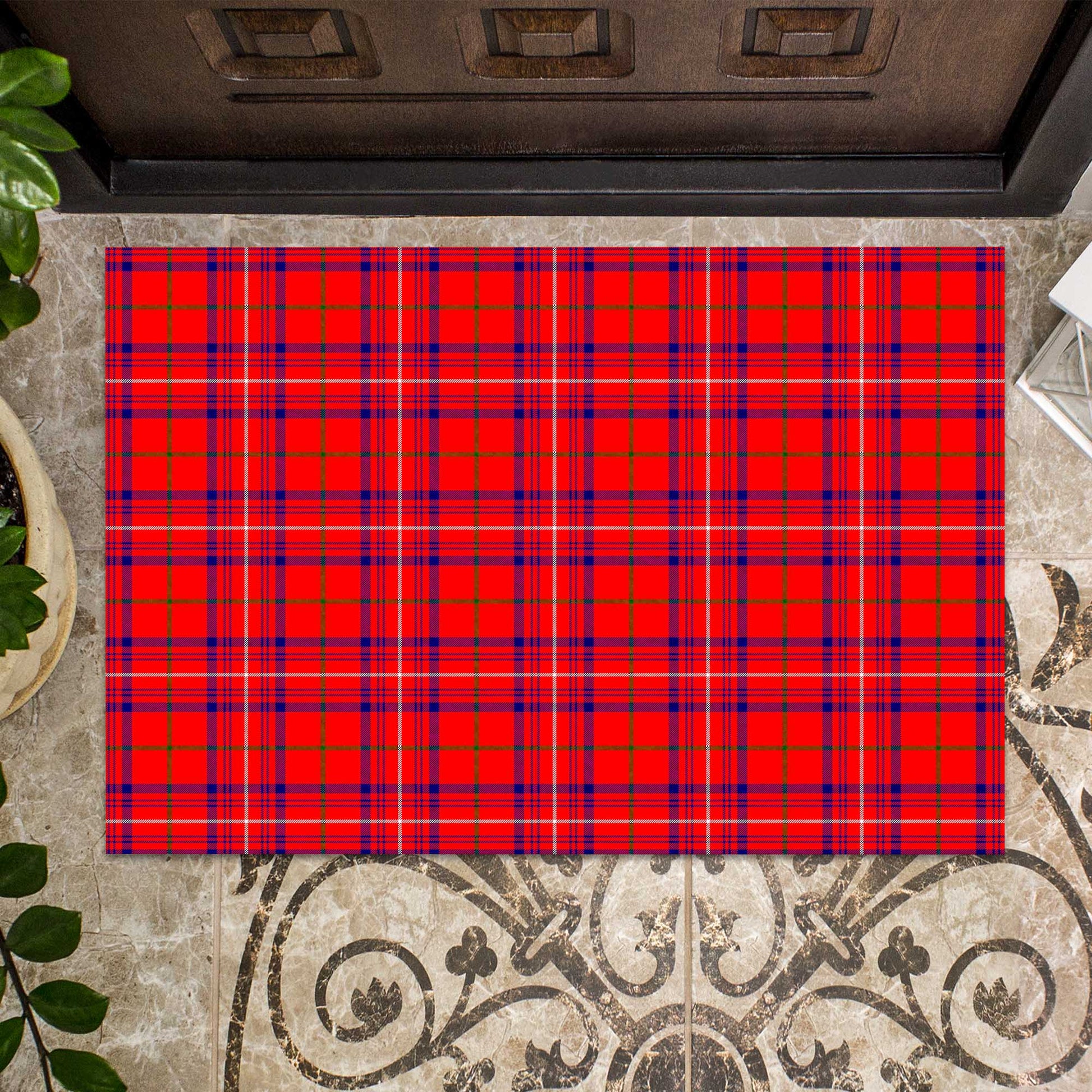 Rose Modern Tartan Door Mat - Tartanvibesclothing Shop