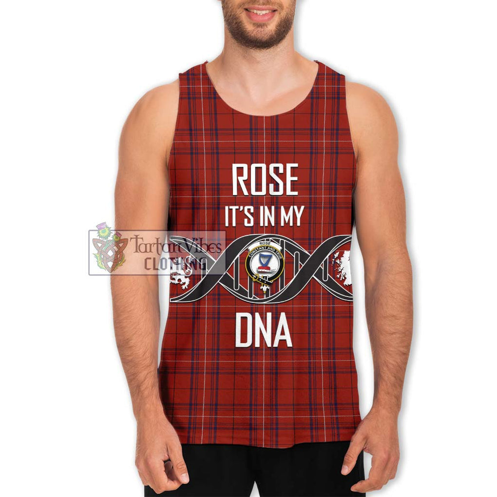 Rose of Kilravock Tartan Men's Tank Top with Family Crest DNA In Me Style Men - Tartanvibesclothing Shop