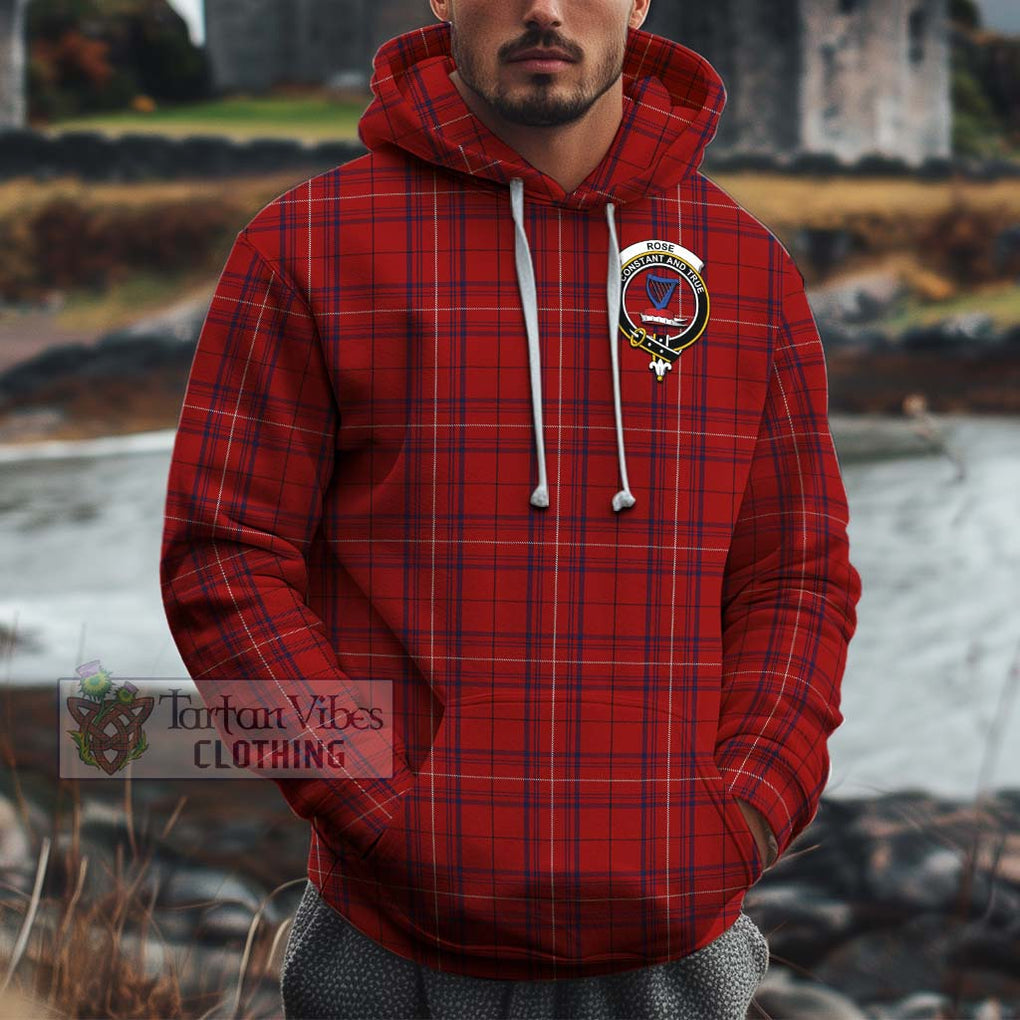 Rose of Kilravock Tartan Cotton Hoodie with Family Crest Pullover Hoodie XS - Tartan Vibes Clothing