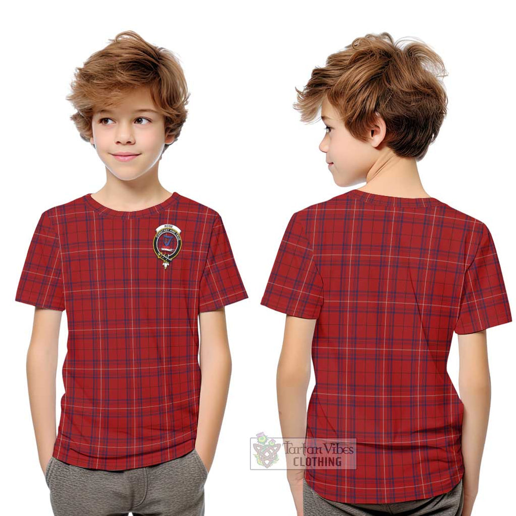 Rose of Kilravock Tartan Kid T-Shirt with Family Crest Youth XL Size14 - Tartanvibesclothing Shop