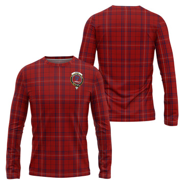 Rose of Kilravock Tartan Long Sleeve T-Shirt with Family Crest