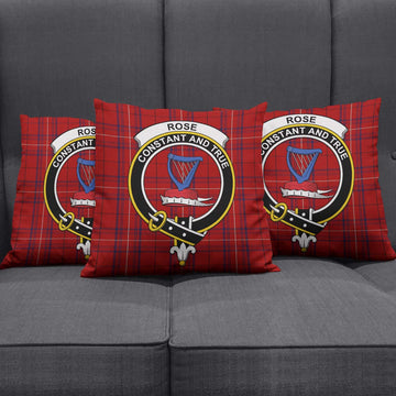 Rose of Kilravock Tartan Pillow Cover with Family Crest