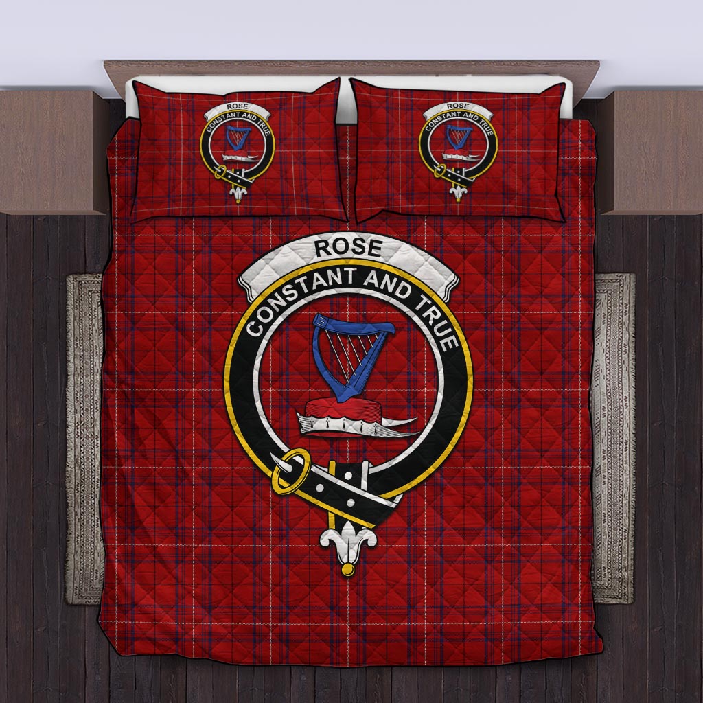 Rose of Kilravock Tartan Quilt Bed Set with Family Crest Twin - Tartan Vibes Clothing