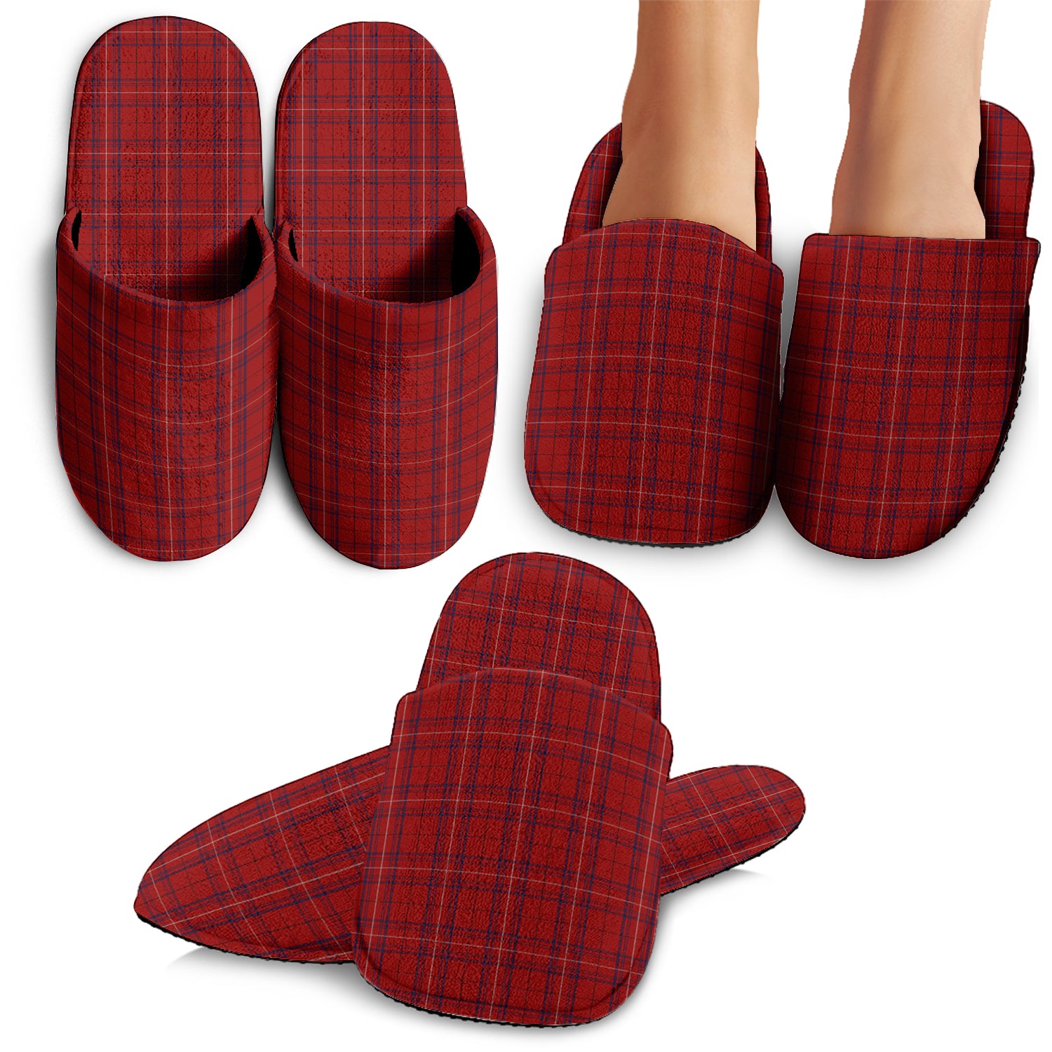 Rose of Kilravock Tartan Home Slippers - Tartanvibesclothing Shop