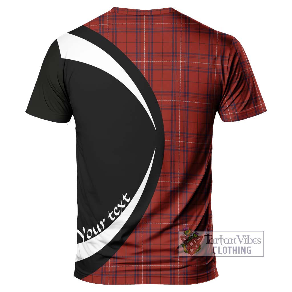 Tartan Vibes Clothing Rose of Kilravock Tartan T-Shirt with Family Crest Circle Style