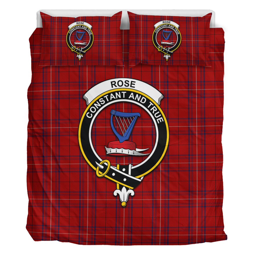 Rose of Kilravock Tartan Bedding Set with Family Crest - Tartan Vibes Clothing