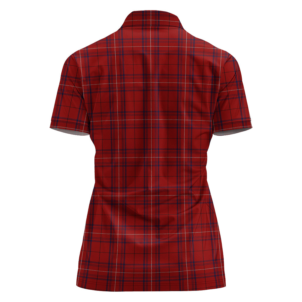 Rose of Kilravock Tartan Polo Shirt with Family Crest For Women - Tartan Vibes Clothing