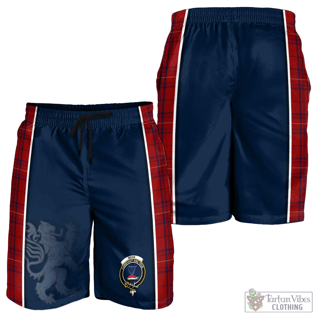 Tartan Vibes Clothing Rose of Kilravock Tartan Men's Shorts with Family Crest and Lion Rampant Vibes Sport Style