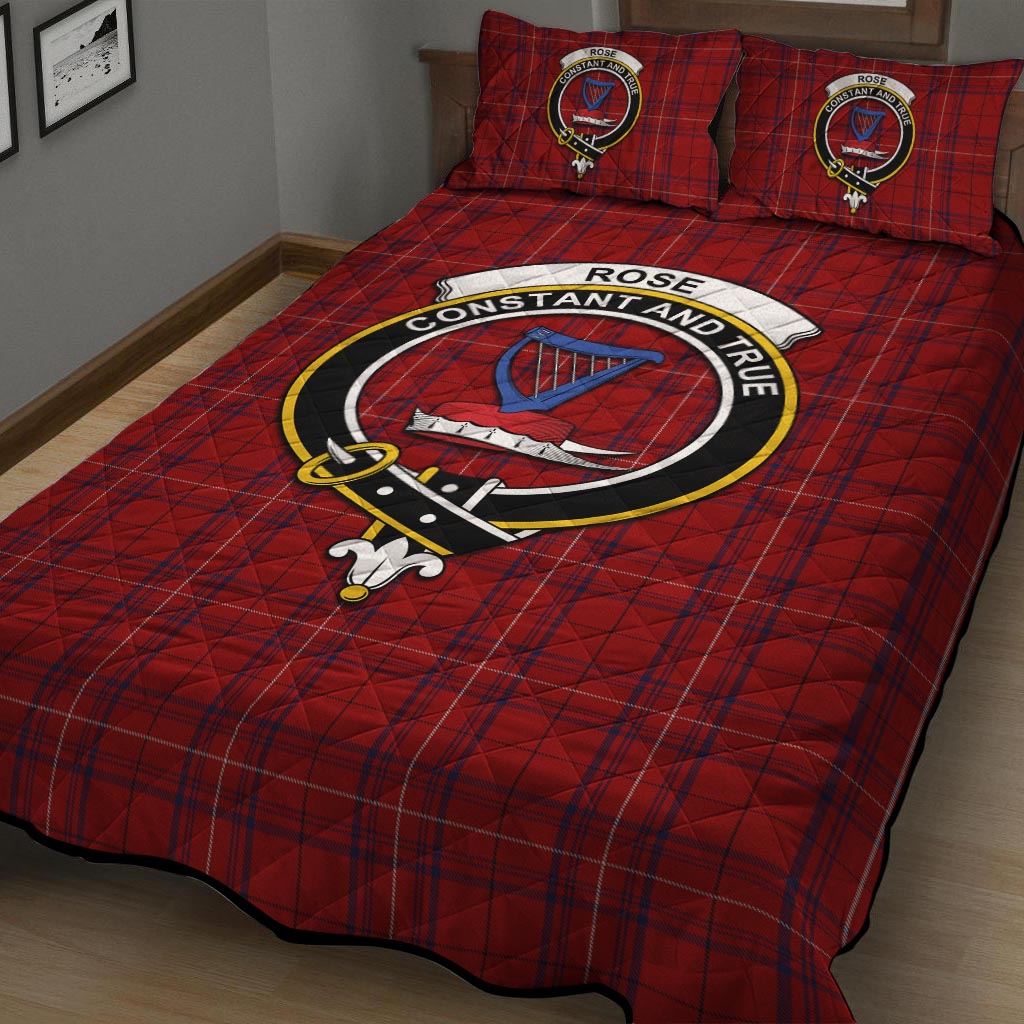 Rose of Kilravock Tartan Quilt Bed Set with Family Crest - Tartan Vibes Clothing