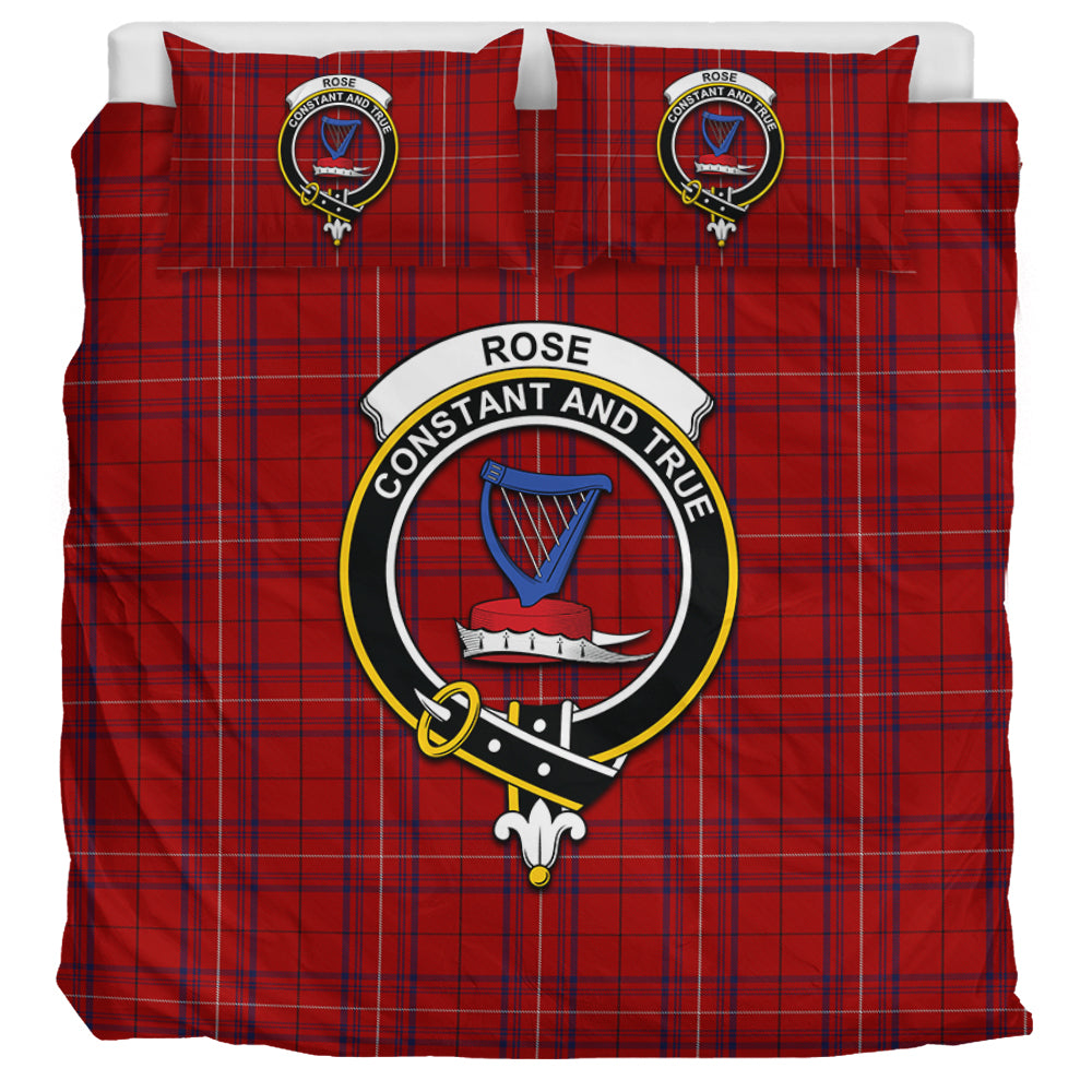 Rose of Kilravock Tartan Bedding Set with Family Crest UK Bedding Set UK Super King 104*94 inch - Tartan Vibes Clothing