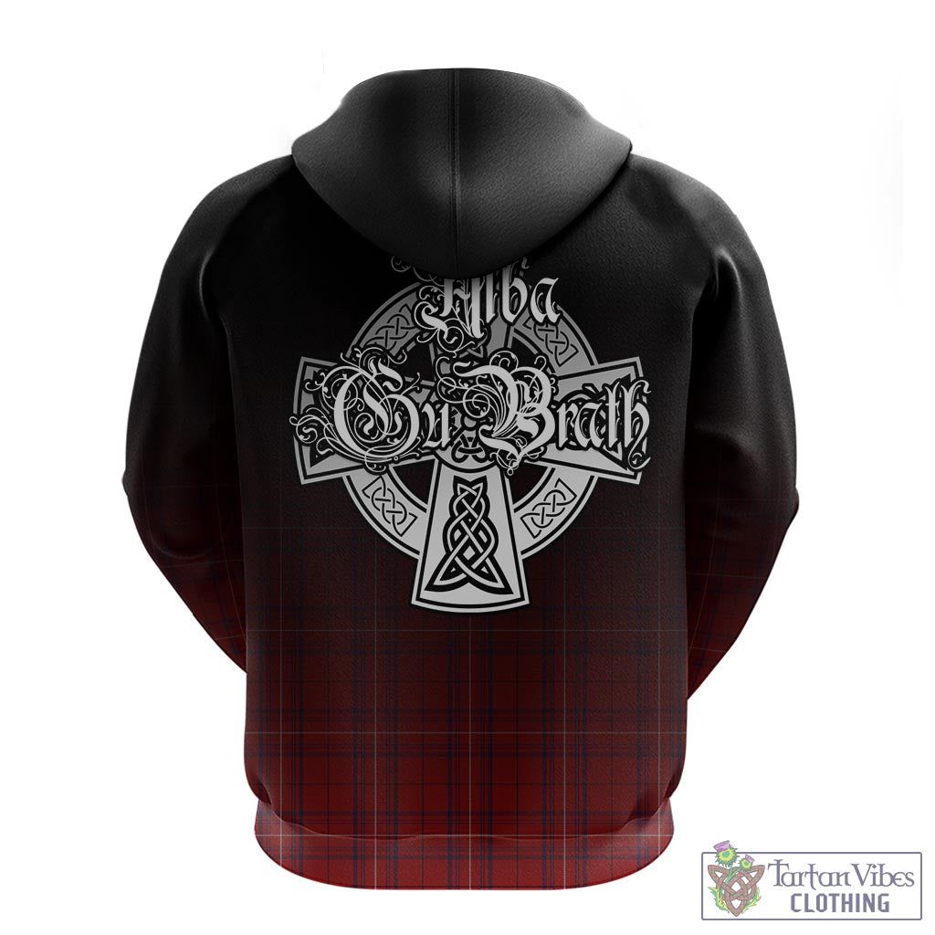 Tartan Vibes Clothing Rose of Kilravock Tartan Hoodie Featuring Alba Gu Brath Family Crest Celtic Inspired