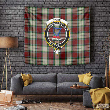 Rose White Dress Tartan Tapestry Wall Hanging and Home Decor for Room with Family Crest