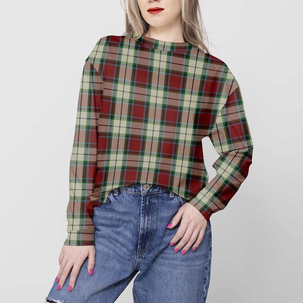 Rose White Dress Tartan Sweatshirt Unisex - Tartan Vibes Clothing