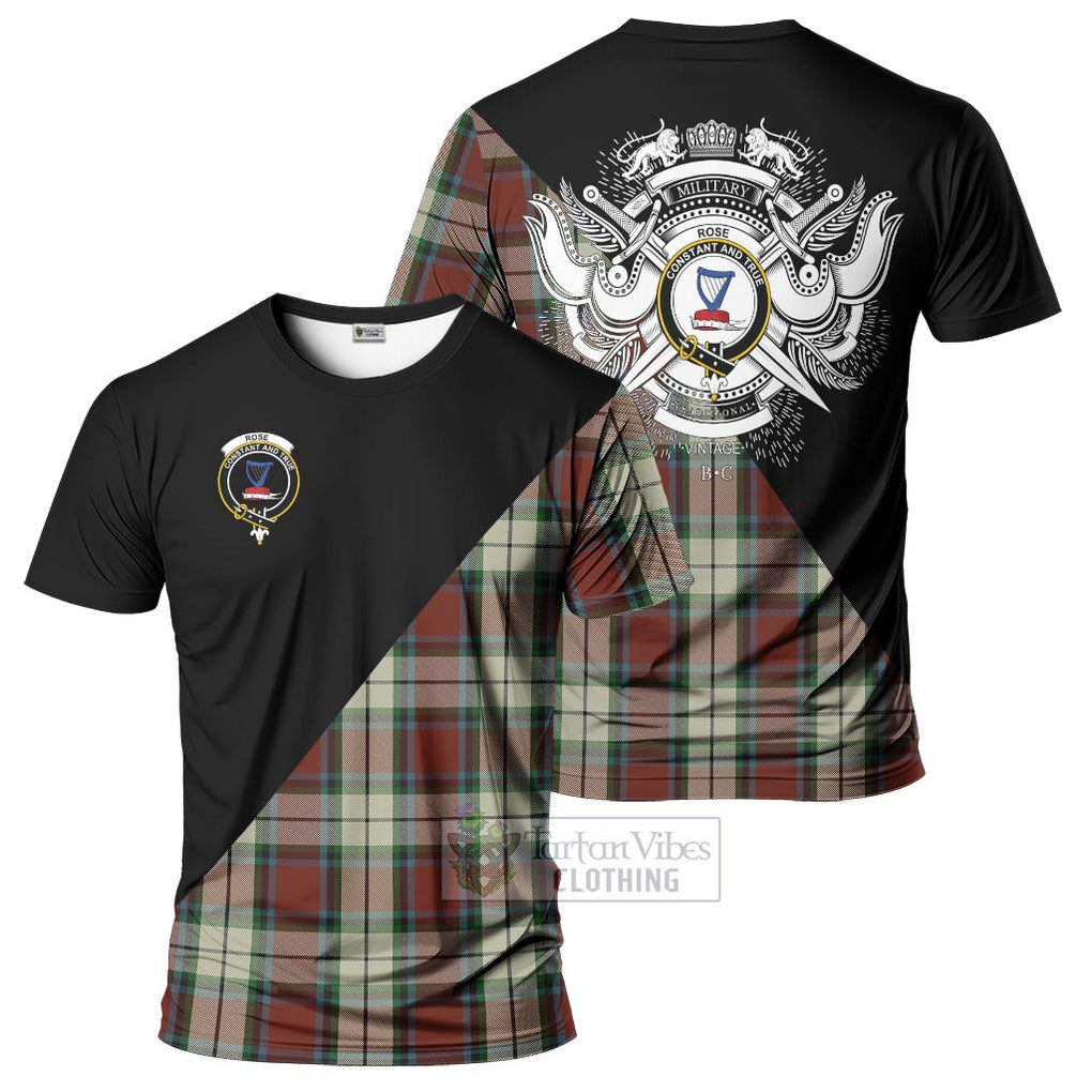 Rose White Dress Tartan T-Shirt with Family Crest and Military Logo Style Kid's Shirt - Tartanvibesclothing Shop