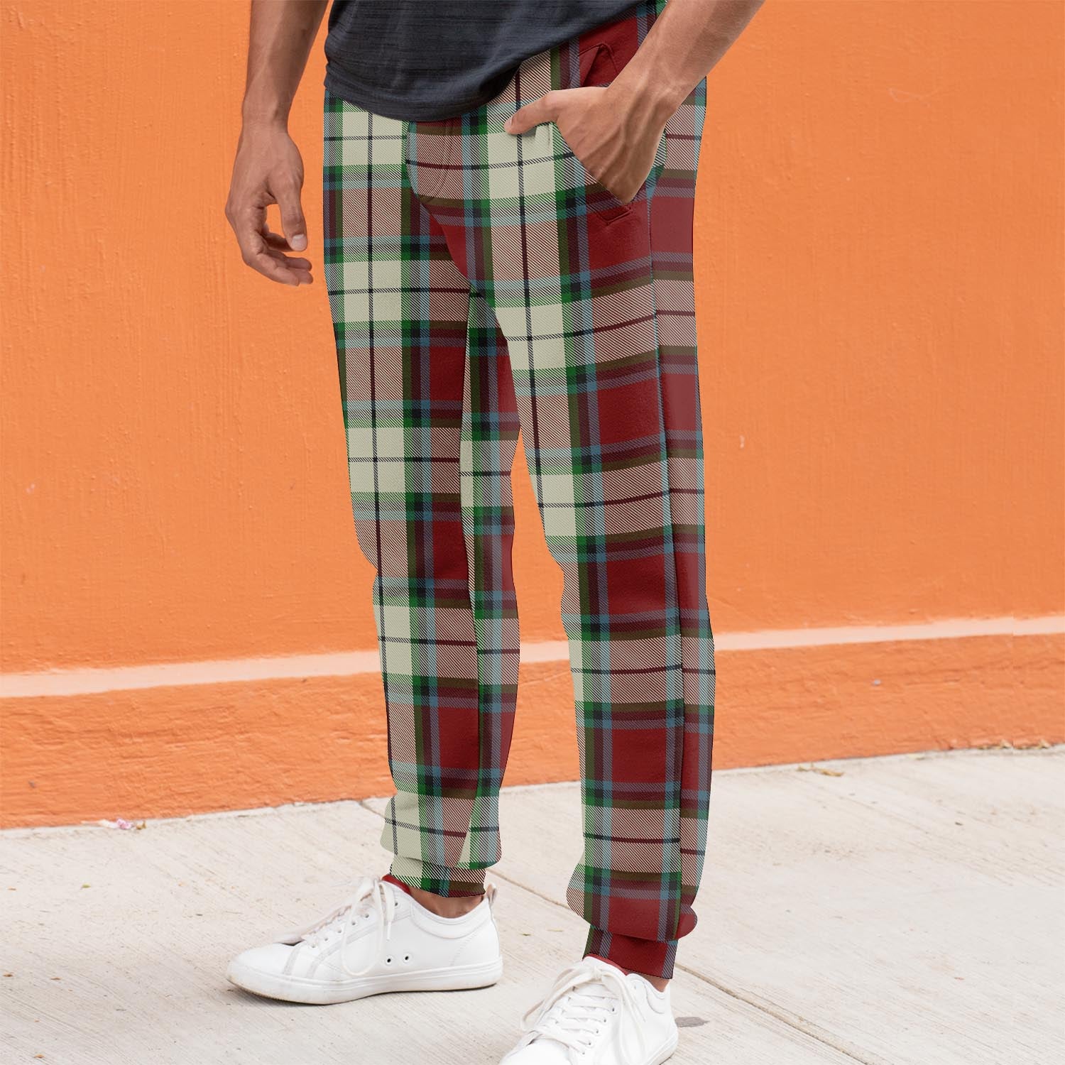 Rose White Dress Tartan Joggers Pants S - Tartan Vibes Clothing