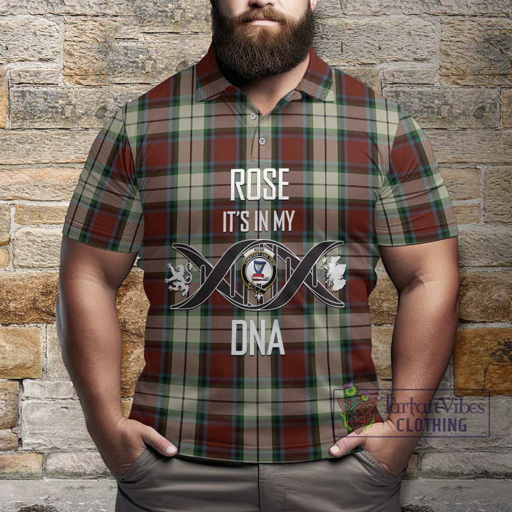 Rose White Dress Tartan Polo Shirt with Family Crest DNA In Me Style Kid - Tartanvibesclothing Shop