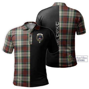 Rose White Dress Tartan Polo Shirt with Family Crest and Half Of Me Style