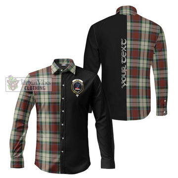 Rose White Dress Tartan Long Sleeve Button Shirt with Family Crest and Half Of Me Style