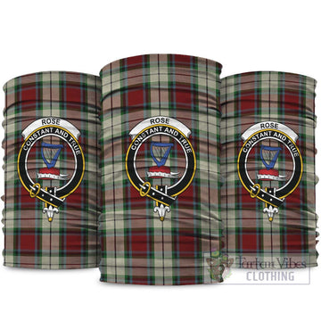 Rose White Dress Tartan Neck Gaiters, Tartan Bandanas, Tartan Head Band with Family Crest