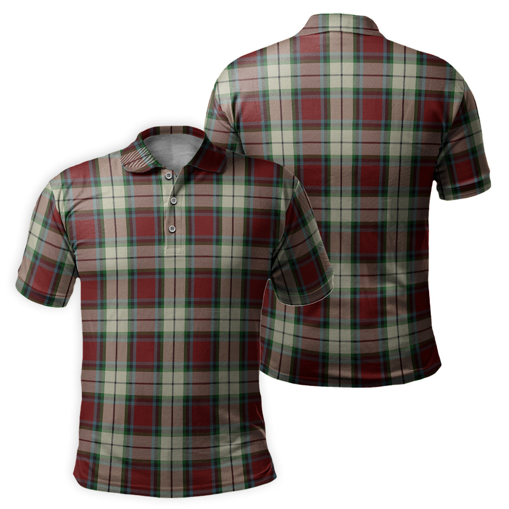 Rose White Dress Tartan Mens Polo Shirt - Tartan Vibes Clothing