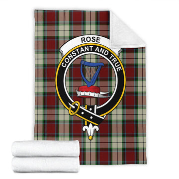 Rose White Dress Tartan Blanket with Family Crest